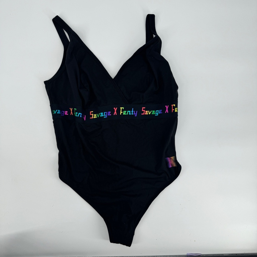 Savage x Fenty Forever Savage Bodysuit with Rainbow Logo